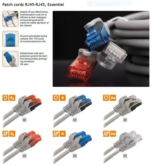 RJ45 Patch Cord Essential Series